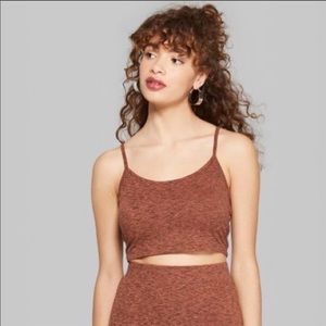 Stretchy orange matching skirt set